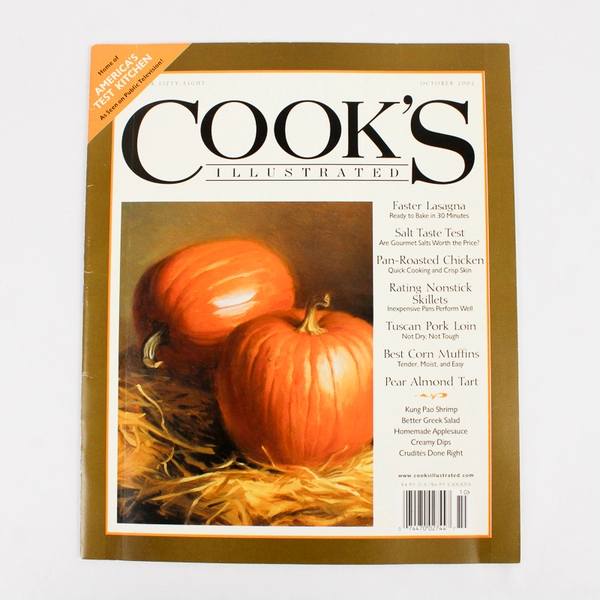 Cook's Illustrated Sept & Oct 2002 Magazine Home of America's Test Kitchen