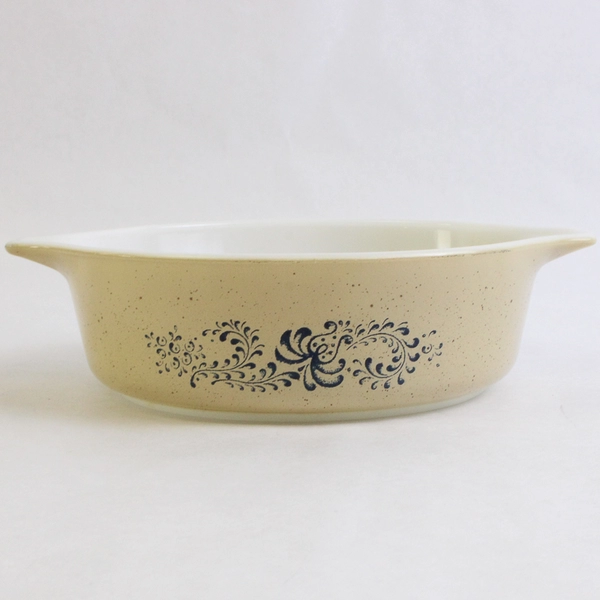 Vintage Pyrex 1 Pint Round Casserole Dish Homestead Pattern 471B