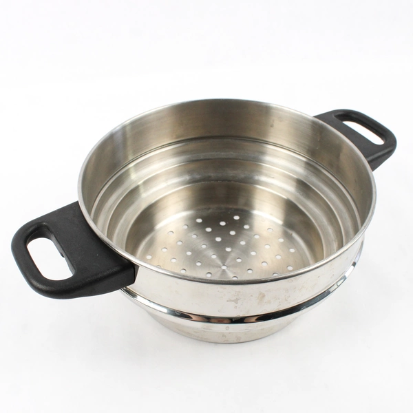 6" Stainless Steel Steamer Pan Insert With Handles