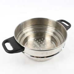 6" Stainless Steel Steamer Pan Insert With Handles