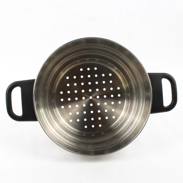 6" Stainless Steel Steamer Pan Insert With Handles