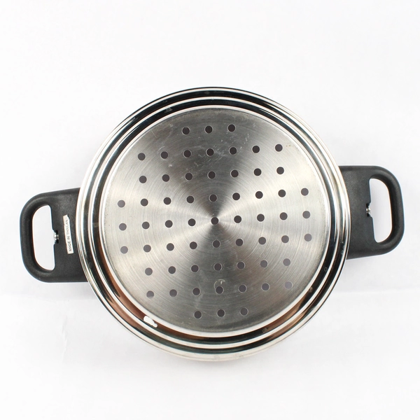 6" Stainless Steel Steamer Pan Insert With Handles