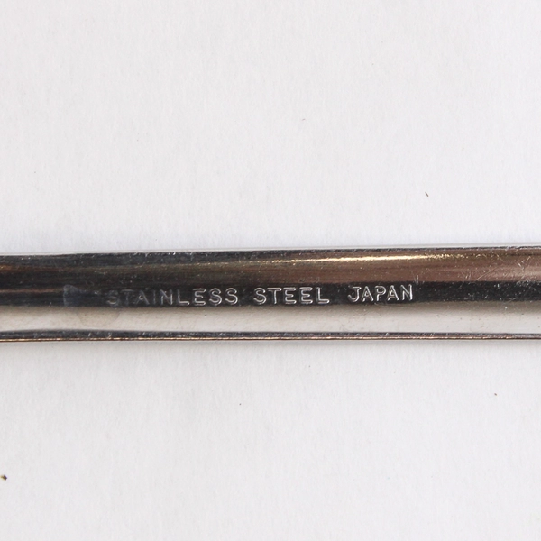 Lot Of 5 Unbranded Stainless Steel Japan Flatware Woven/Basketweave Teaspoons