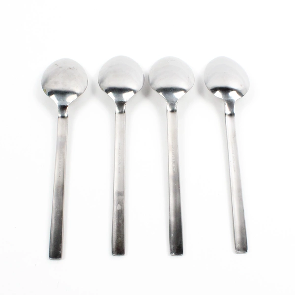 Lot Of 4 Unbranded Stainless Steel Japan Flatware Woven/Basketweave Teaspoons