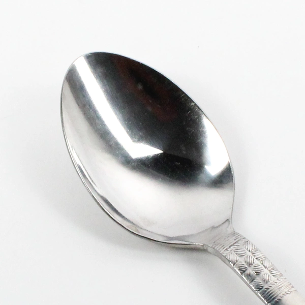 Lot Of 4 Unbranded Stainless Steel Japan Flatware Woven/Basketweave Teaspoons