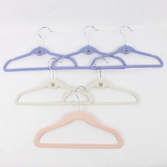 Lot of 6 Children's Felt Clothes Hangers Pink Purple White