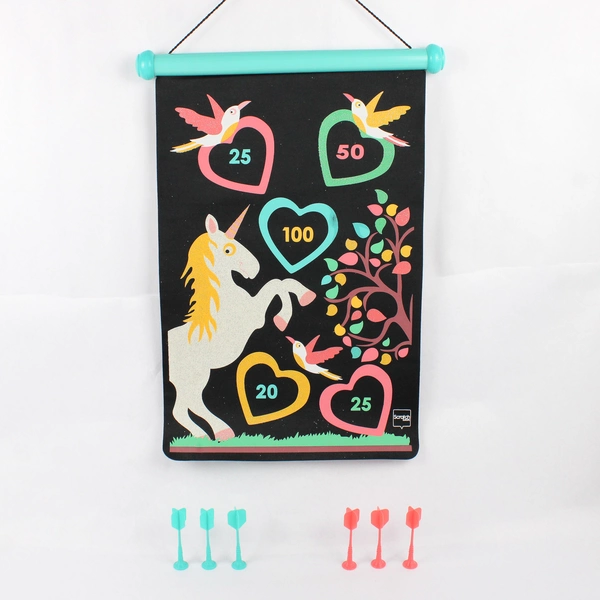 Scratch Europe Two-Sided Unicorn Magnetic Dart Board Game