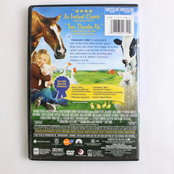 Charlottes Web (DVD, 2006, Paramount, Widescreen) Director Gary Winck