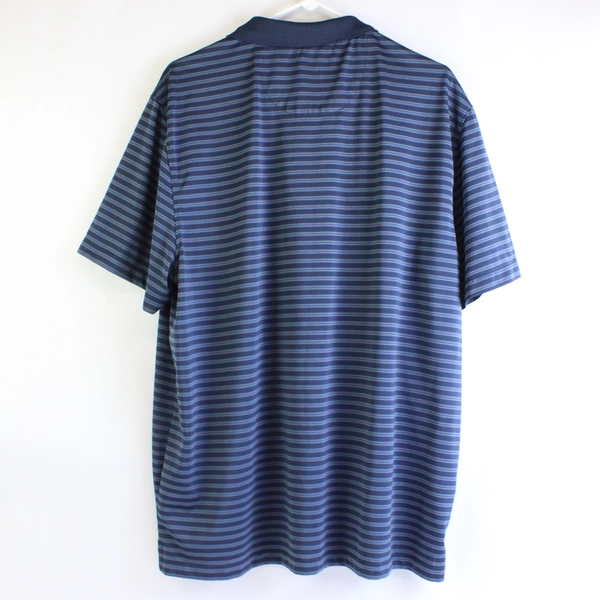 Van Heusen Traveler Navy Blue Striped Polo Men's Size 2XL