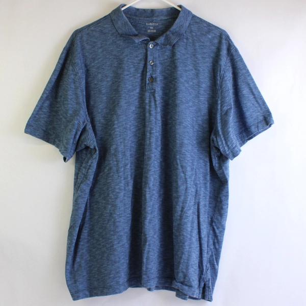 Van Heusen Blue Short-Sleeved Cotton Polo Men's Size 2XL