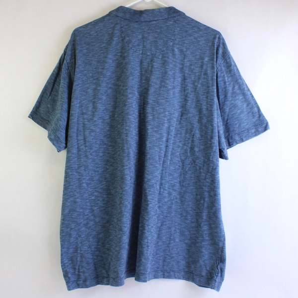 Van Heusen Blue Short-Sleeved Cotton Polo Men's Size 2XL