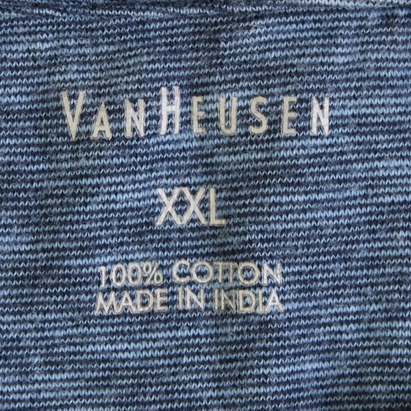 Van Heusen Blue Short-Sleeved Cotton Polo Men's Size 2XL