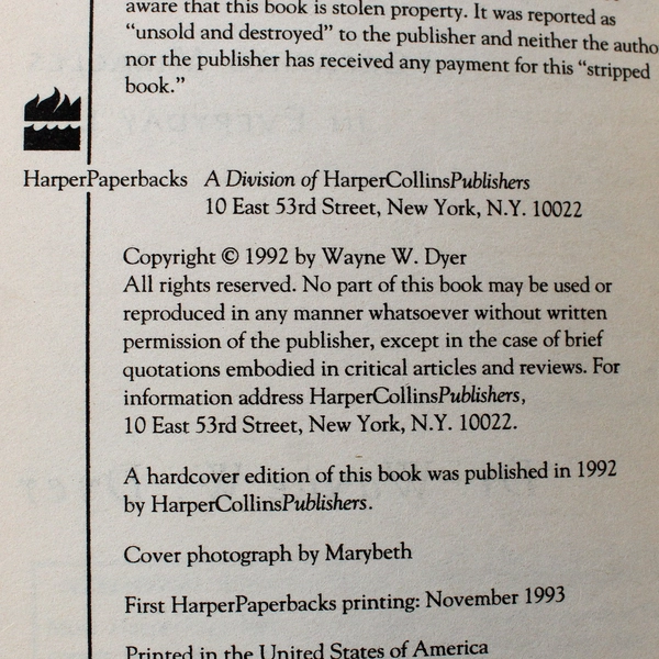 Real Magic: Creating Miracles in Everyday Life, Dyer, Wayne W. 1992