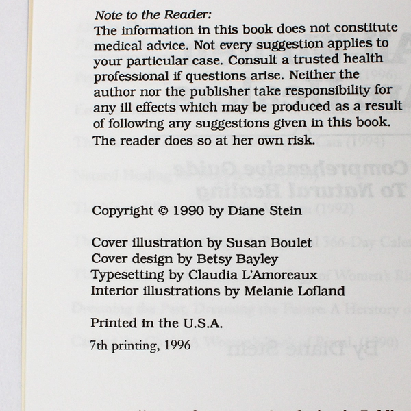 All Women Are Healers A Comprehensive Guide to Natural Healing Diane Stein 1996