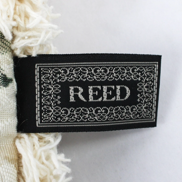 Reed Floral On White/Off White Throw Pillow Square 16" x 16"