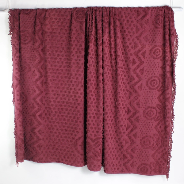 Blair Corporation Eggplant Purple Bedspread 100% Cotton 95" x 108"