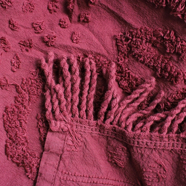 Blair Corporation Eggplant Purple Bedspread 100% Cotton 95" x 108"