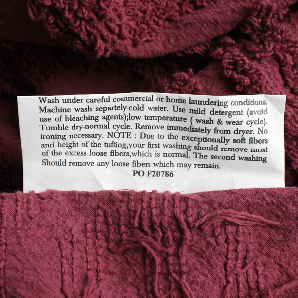 Blair Corporation Eggplant Purple Bedspread 100% Cotton 95" x 108"