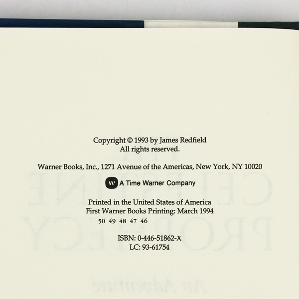 The Celestine Prophecy an Adventure by James Redfield 1994 Hardcover Dust Jacket