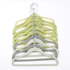 Mixed Lot of 10 Felt Children's Clothes Hangers Yellow & Gray