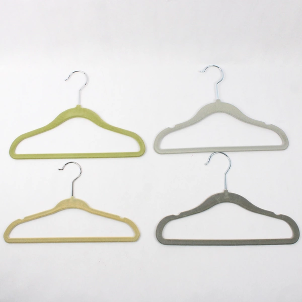 Mixed Lot of 10 Felt Children's Clothes Hangers Yellow & Gray