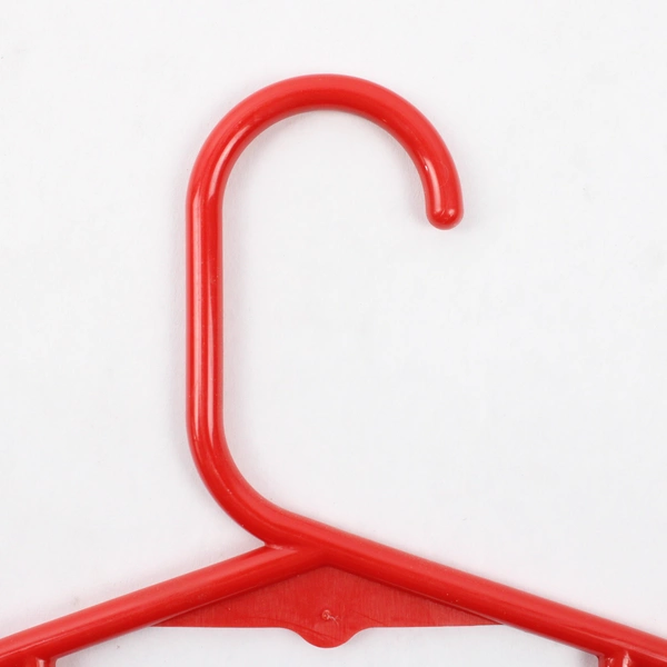 Lot of 10 Red Plastic Children's Clothes Hangers Shirts and Bottoms