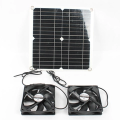 Sunyima Solar Panel Fan Kit: Weatherproof Solar Panel W/ DC 2 Fans 12V