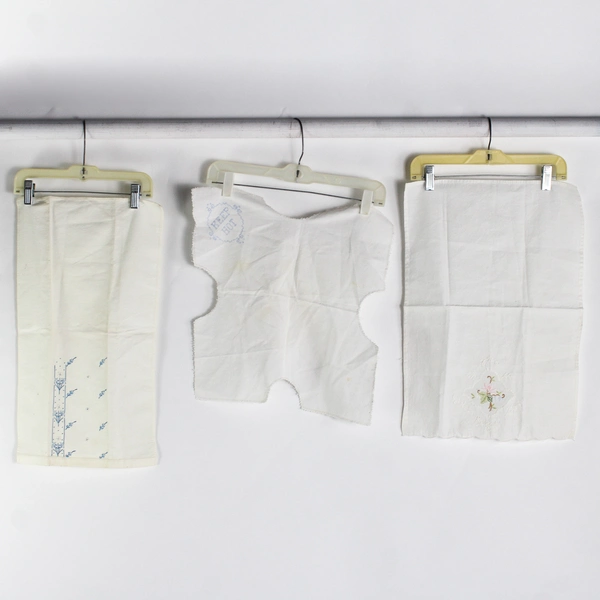 Lot of 8 Flawed Vintage Embroidered Bed and Kitchen Linens DIY Upcycling