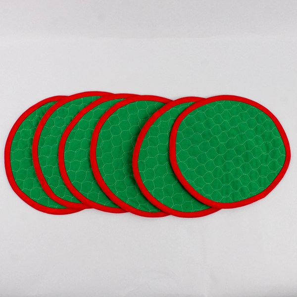 Lot Of 8 Matching Handmade Christmas 2 Table Runners & 6 Round Potholders