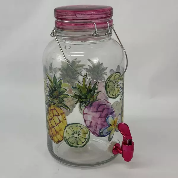 Mainstays 1 Gallon Sun Tea Cold Drink Dispenser Pineapple Pattern