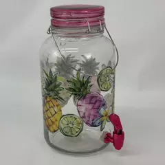Mainstays 1 Gallon Sun Tea Cold Drink Dispenser Pineapple Pattern