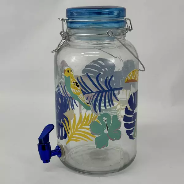 Mainstays 1 Gallon Sun Tea Cold Drink Dispenser Flamingo Pattern