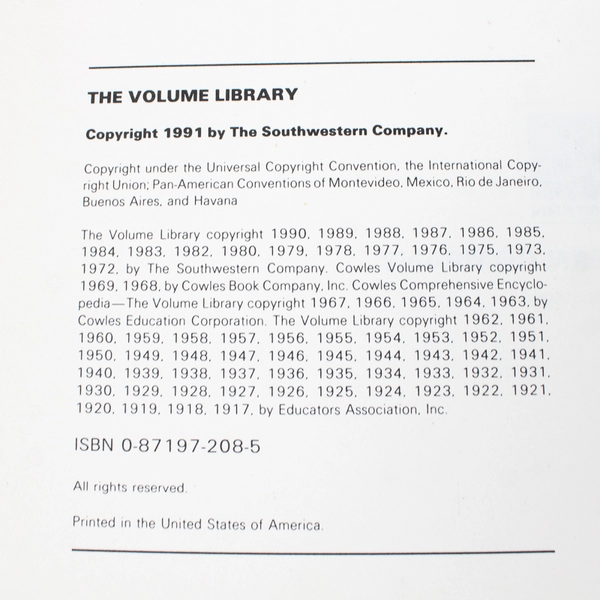 The Volume Library 3 Book Set 1991 The Southwestern Company