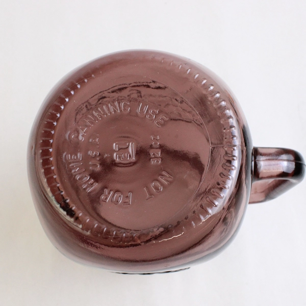 Pioneer Woman Homemade Goodness 32 oz Purple Glass Jar Mug With Lid Straw