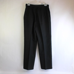 Vintage Separate Impressions Solid Black Pleated Tapered Pants Women's Size 12P