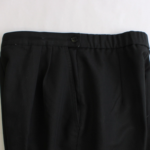 Vintage Separate Impressions Solid Black Pleated Tapered Pants Women's Size 12P