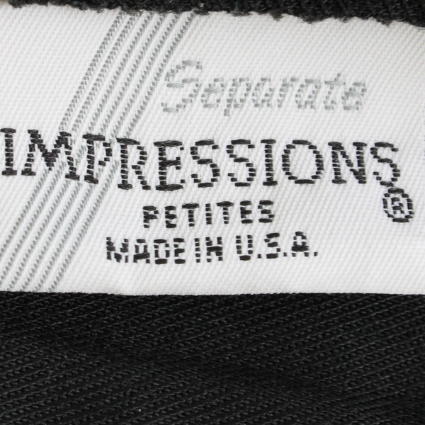 Vintage Separate Impressions Solid Black Pleated Tapered Pants Women's Size 12P