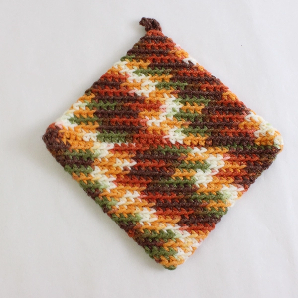 Lot Of 3 Handmade Crochet Pot Holder/Soft Trivet Multicolor Square