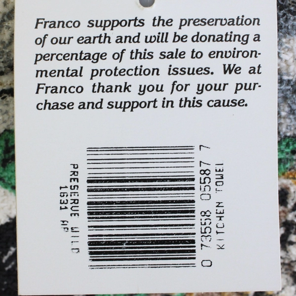 Cannon Friends Of Nature Dish Towel And Dish Cloth Set Preserve The Wildlife NWT