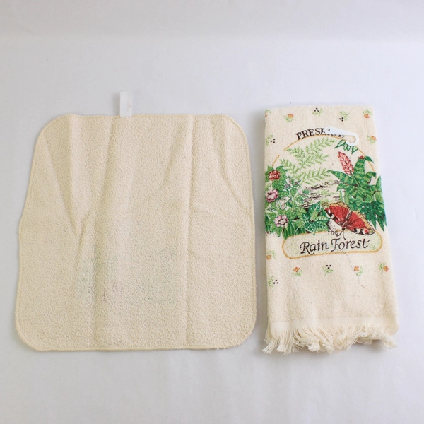 Cannon Friends Of Nature Dish Towel Dish Cloth Set Preserve The Rain Forest NWT