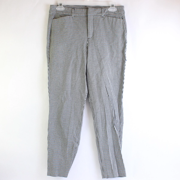 Old Navy Pixie Black & White Houndstooth High Rise Ankle Pants Women's Sz 8 Med