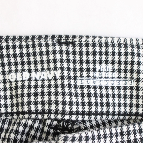 Old Navy Pixie Black & White Houndstooth High Rise Ankle Pants Women's Sz 8 Med