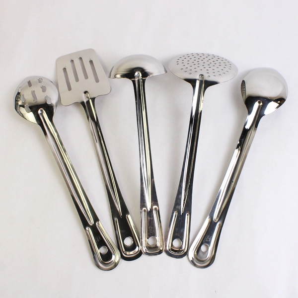 Set Of 5 Unbranded Stainless Steel Basic Kitchen Utensils
