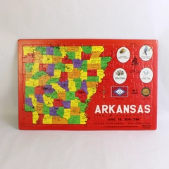 Puzzlin' State Arkansas Sesquicentennnial Celebration 1986 Cardboard Puzzle