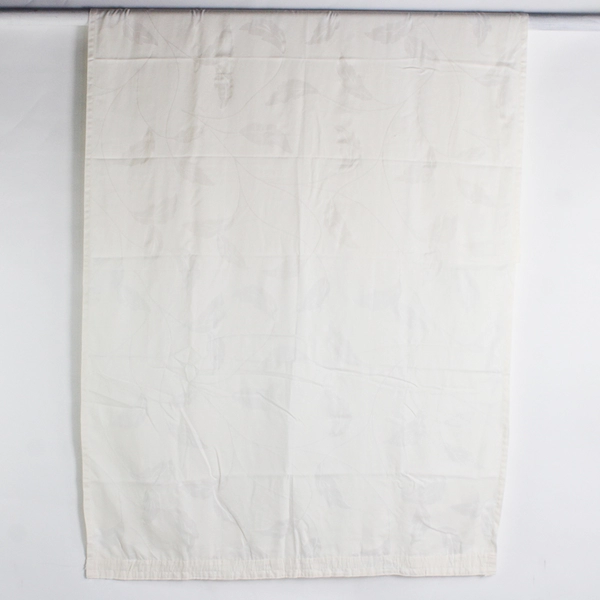 Lot Of 2 Unbranded Matching White Curtain Panels Subtle Leaf Pattern 44" x 71"