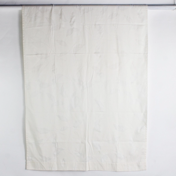 Lot Of 2 Unbranded Matching White Curtain Panels Subtle Leaf Pattern 44" x 71"