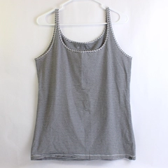 Eddie Bauer Black and White Striped Tank Top Women's Size Large