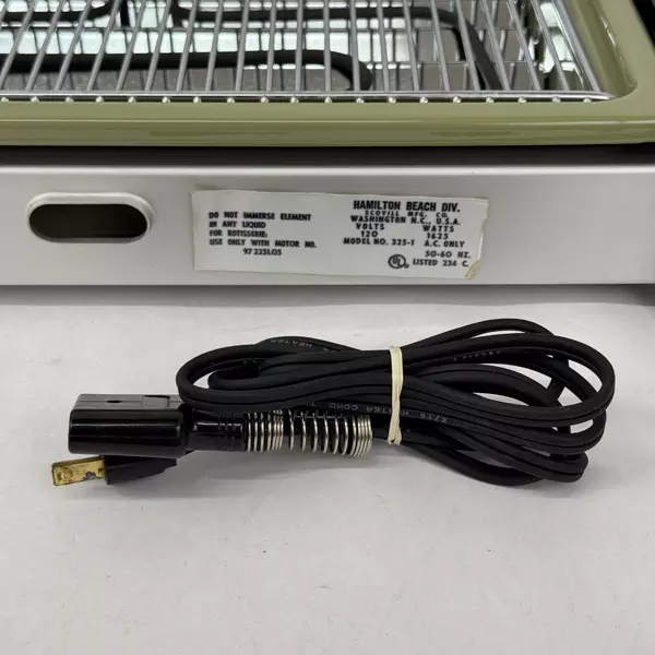 Hamilton Beach Combo Smokeless Rotisserie Broiler Model 325 No Rotisserie Parts