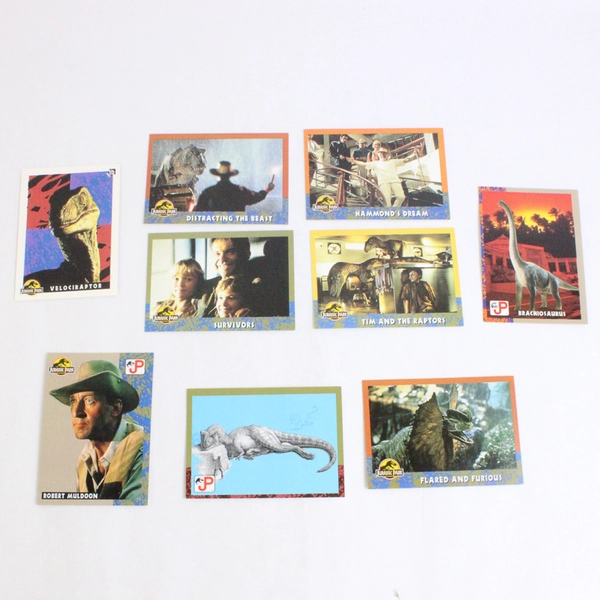 Lot of 11 Different 1993 Jurassic Park Collector Cards