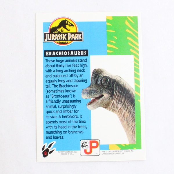 Lot of 11 Different 1993 Jurassic Park Collector Cards